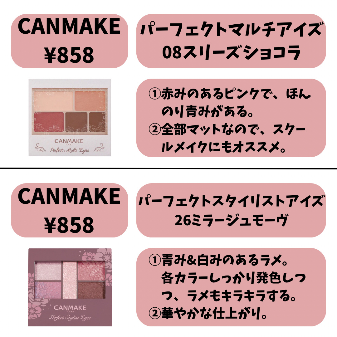 パーフェクトマルチアイズ/キャンメイク/アイシャドウパレットを使ったクチコミ（2枚目）