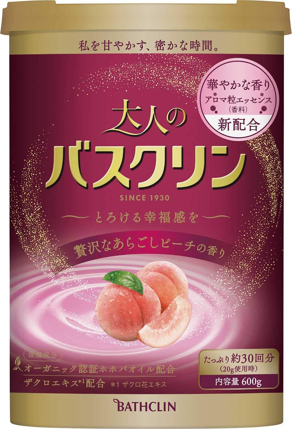 大人のバスクリン入浴剤 贅沢なあらごしピーチの香り / バスロマン