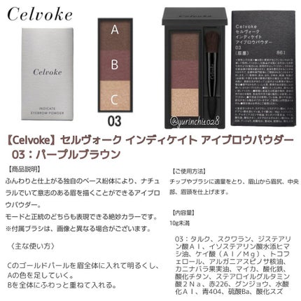 セルヴォーク インディケイトアイブロウパウダー/Celvoke/パウダーアイブロウを使ったクチコミ(3枚目)