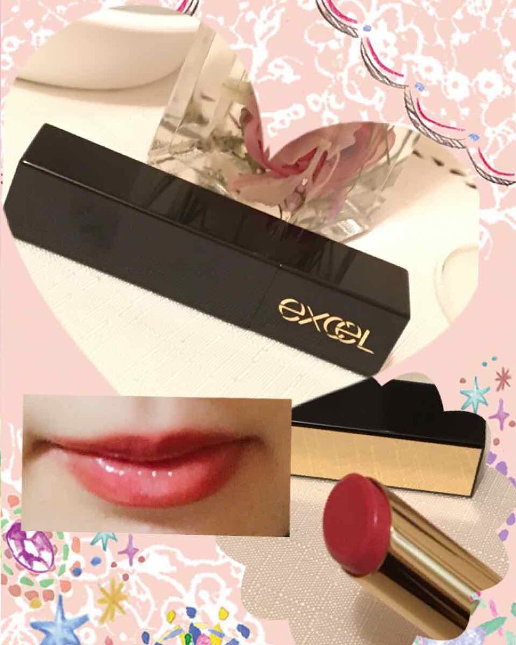 グレイズバームリップ/excel/口紅を使ったクチコミ（1枚目）