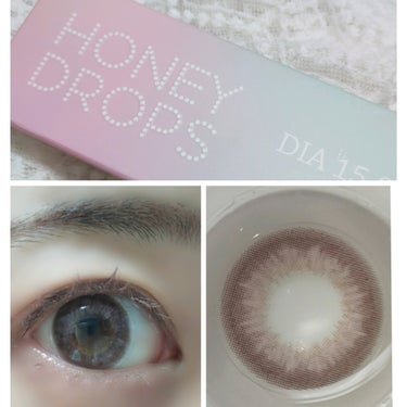 HONEY DROPS
ハニードロップス 1day
うるつやピンク
10枚入り　税込1,760円


ピンクだけど瞳に馴染んで
化物にならず使えました！笑

ただ、やっぱり大きめのカラコンに
慣れていな