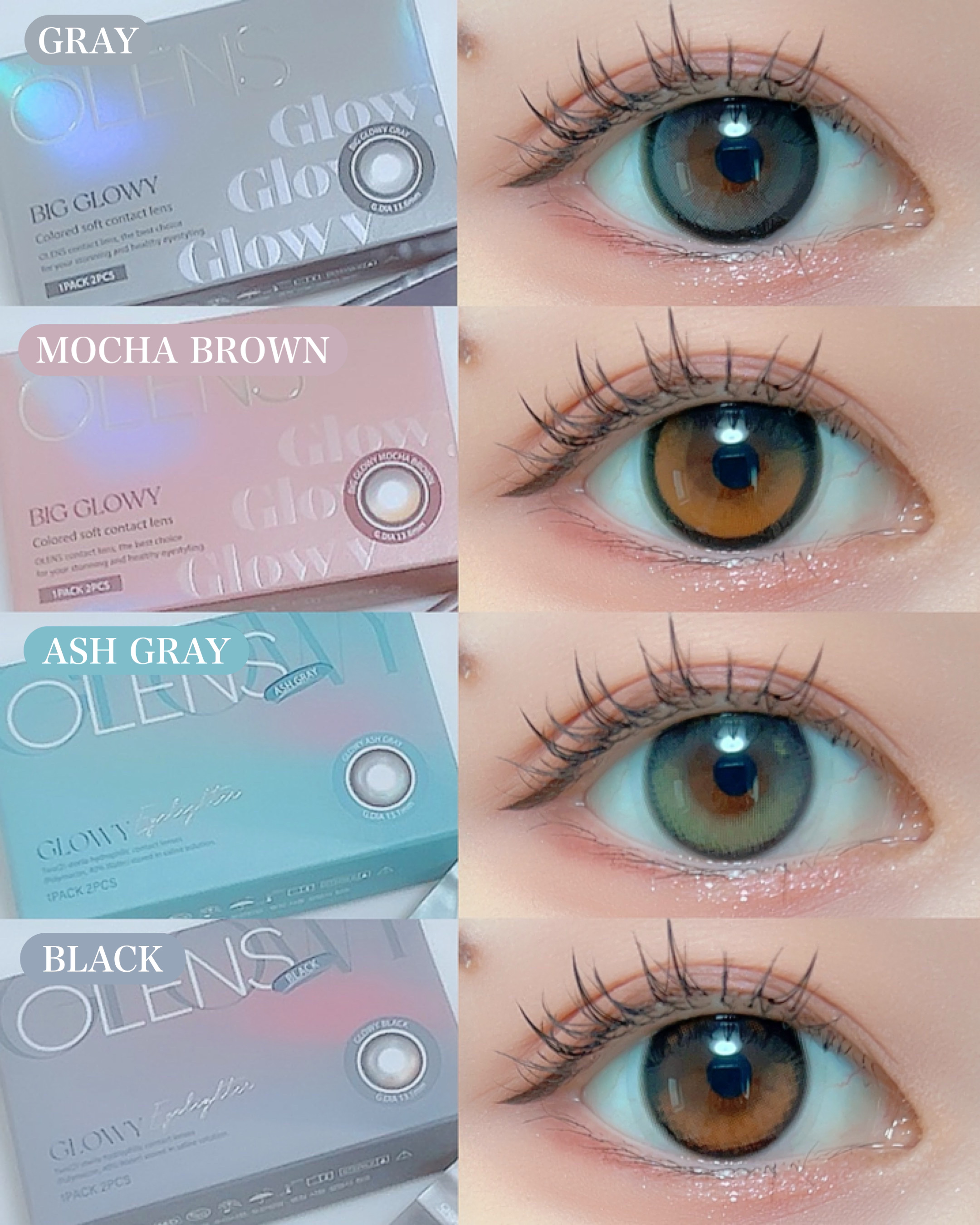 Eyelighter Glowy 1Month/OLENS/カラーコンタクトレンズを使ったクチコミ（2枚目）