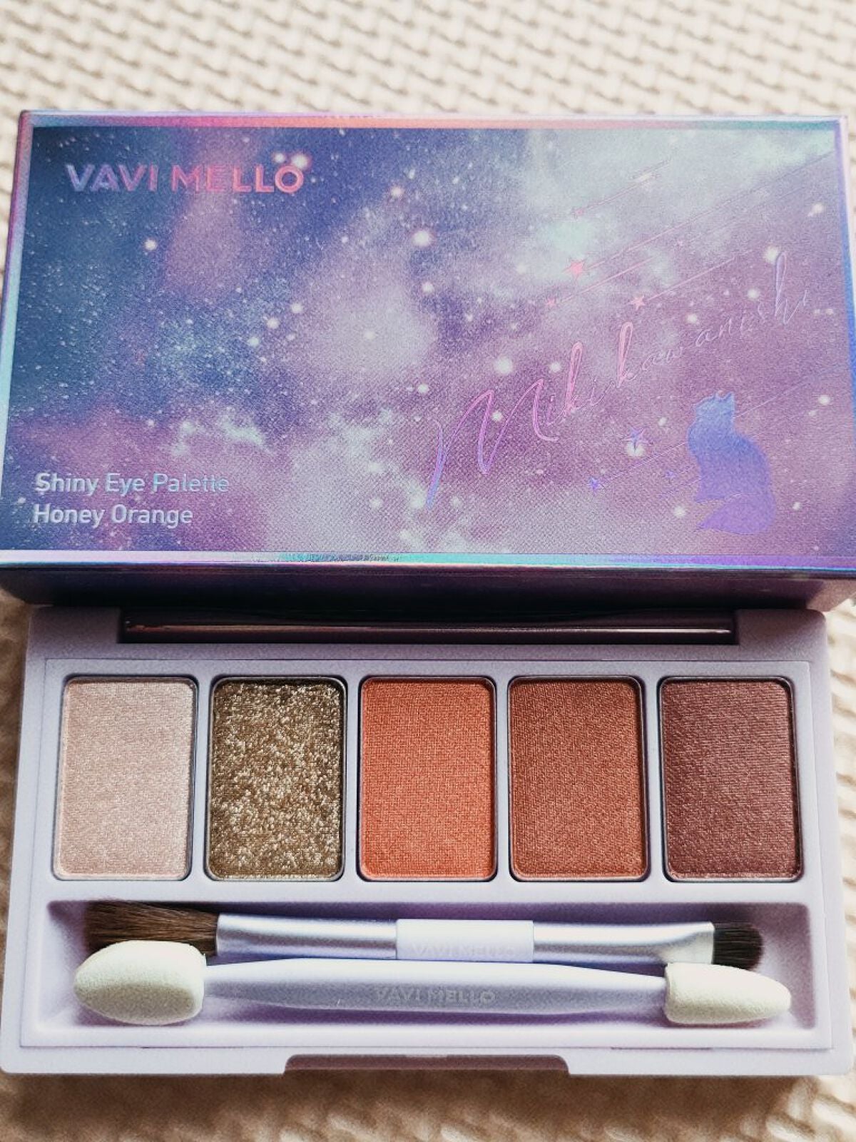 バビメロシャイニーアイパレット/VAVI MELLO/アイシャドウパレットを使ったクチコミ(2枚目)