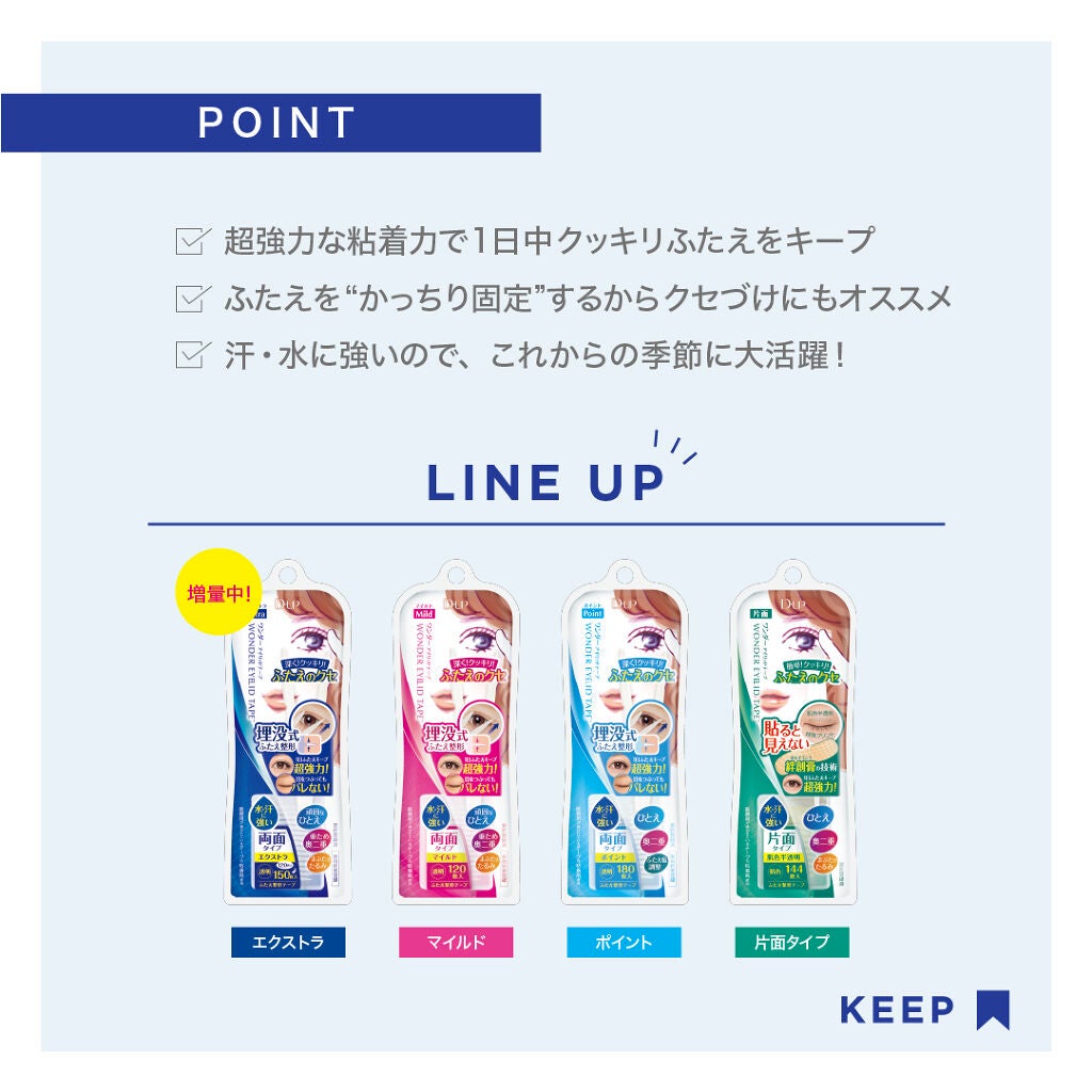 ワンダーアイリッドテープ Extra/D-UP/二重まぶた用アイテムを使ったクチコミ(4枚目)