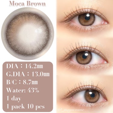 OLENS Glowy Natural 1Dayのクチコミ「ニュージーンズ装着カラコン！ナチュラルモカブラウン♡
ーーーーーーー
POPLENS
Glow.....」（2枚目）