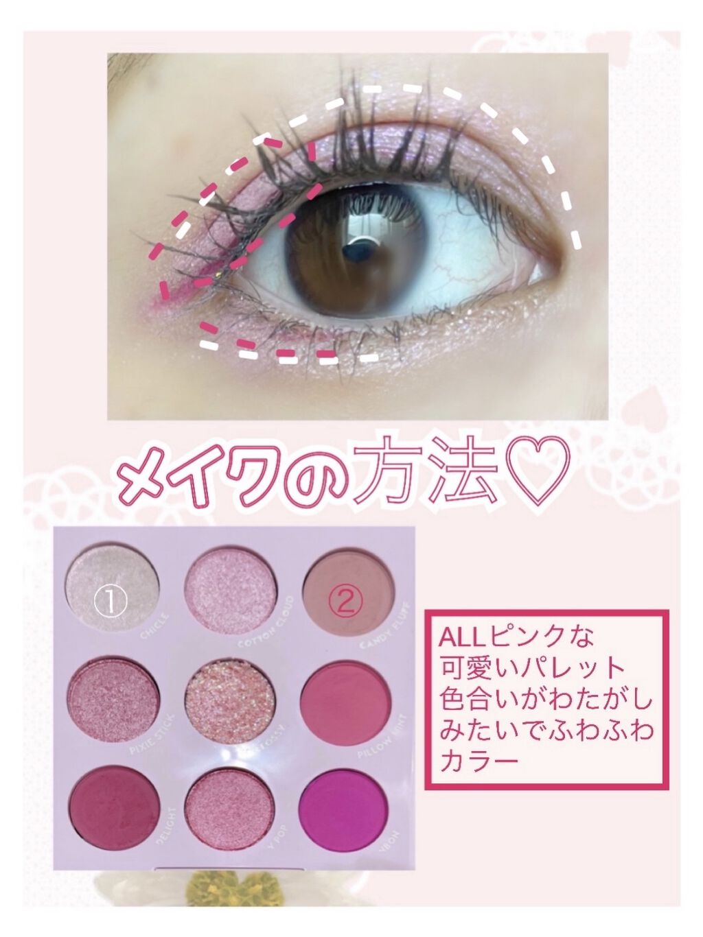 スマイルハート カラージェルアイライナー/FLORTTE/ジェルアイライナーを使ったクチコミ（2枚目）