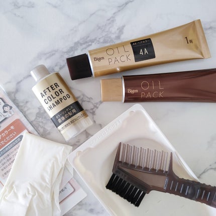 オイルパックカラー 4AB/ビゲン/ヘアカラーを使ったクチコミ(2枚目)