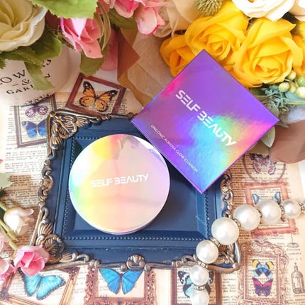 ユニコーン オーロラ光彩クッション/SELF BEAUTY/クッションファンデーションを使ったクチコミ(1枚目)