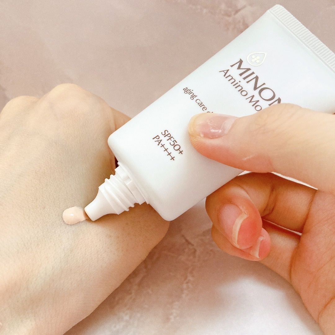 ミノン アミノモイスト エイジングケア デイクリームUV/ミノン/日焼け止めクリームを使ったクチコミ（2枚目）