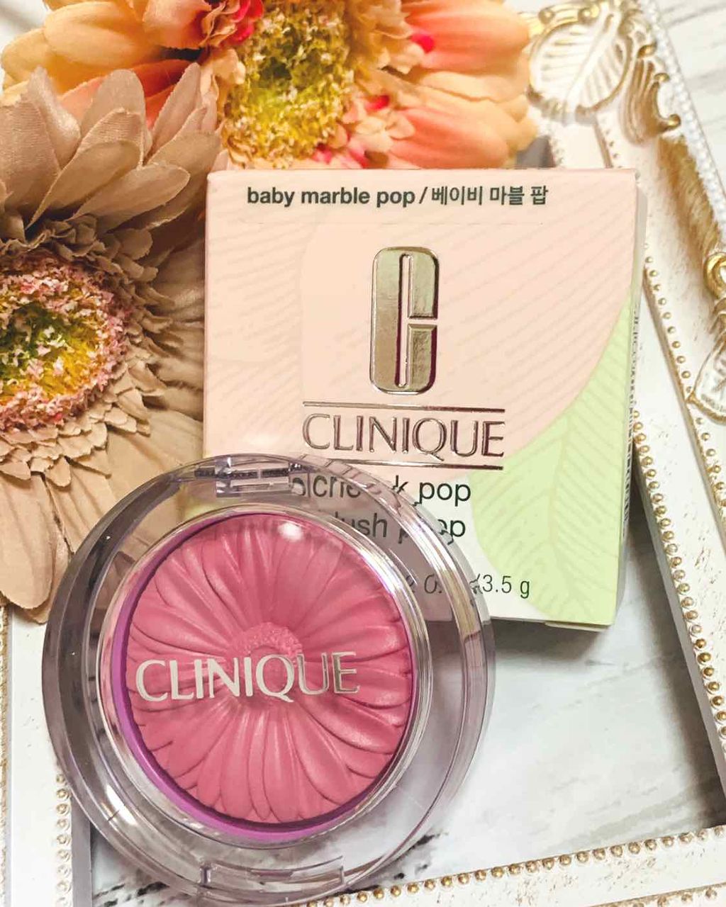 チーク ポップ ベイビー マーブル ポップ/CLINIQUE/パウダーチークを使ったクチコミ（1枚目）