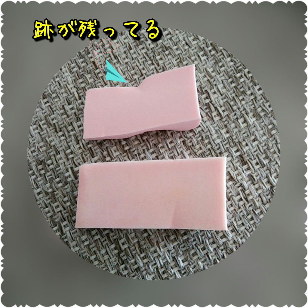 メイクアップスポンジ(バリューパック ウェッジ型 30個)/DAISO/パフ・スポンジを使ったクチコミ（2枚目）