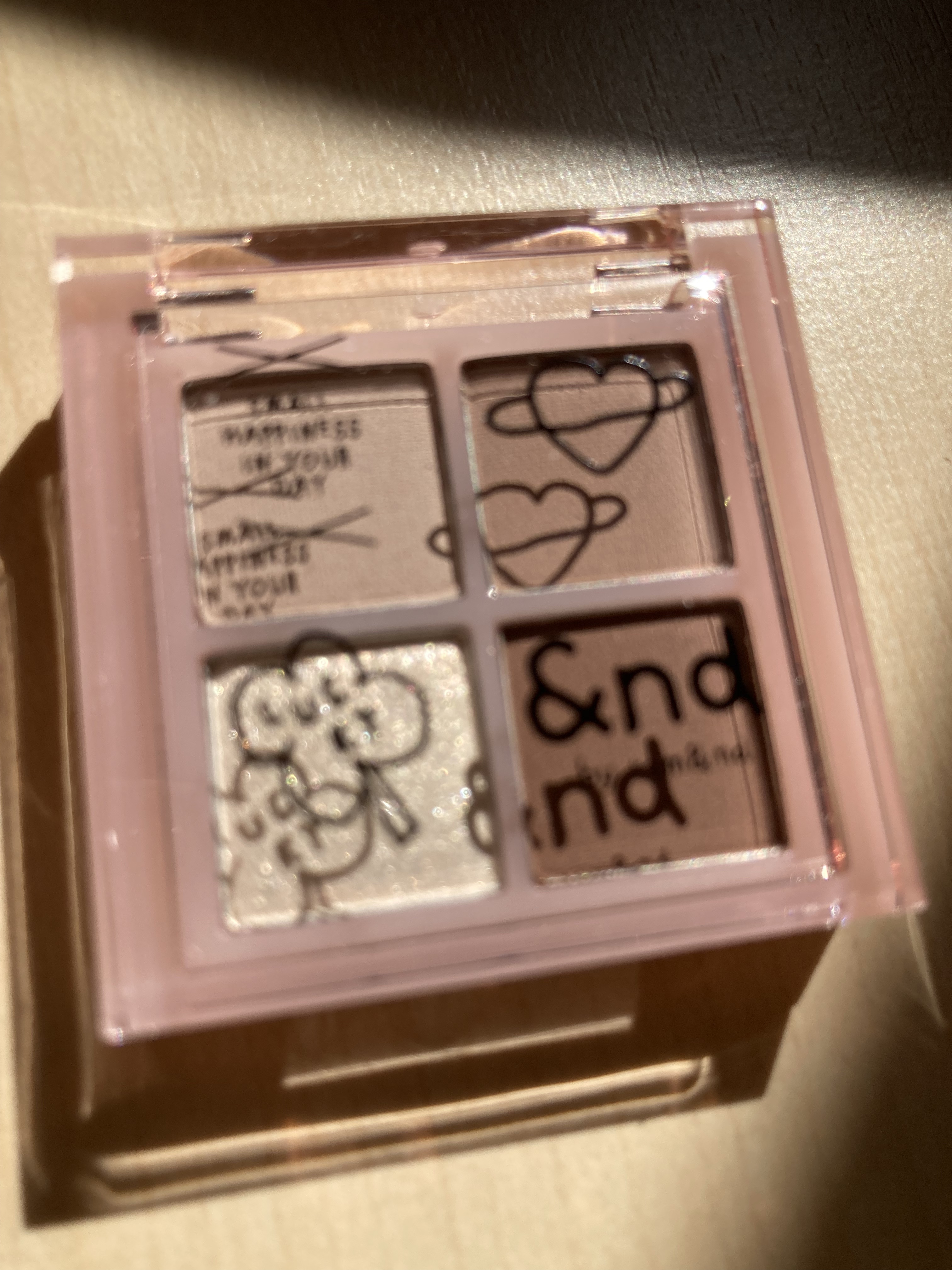 アンドバイロムアンド　メロウアイパレット INAP02 ブラウンスクエア/&nd by rom&nd/アイシャドウパレットを使ったクチコミ（2枚目）