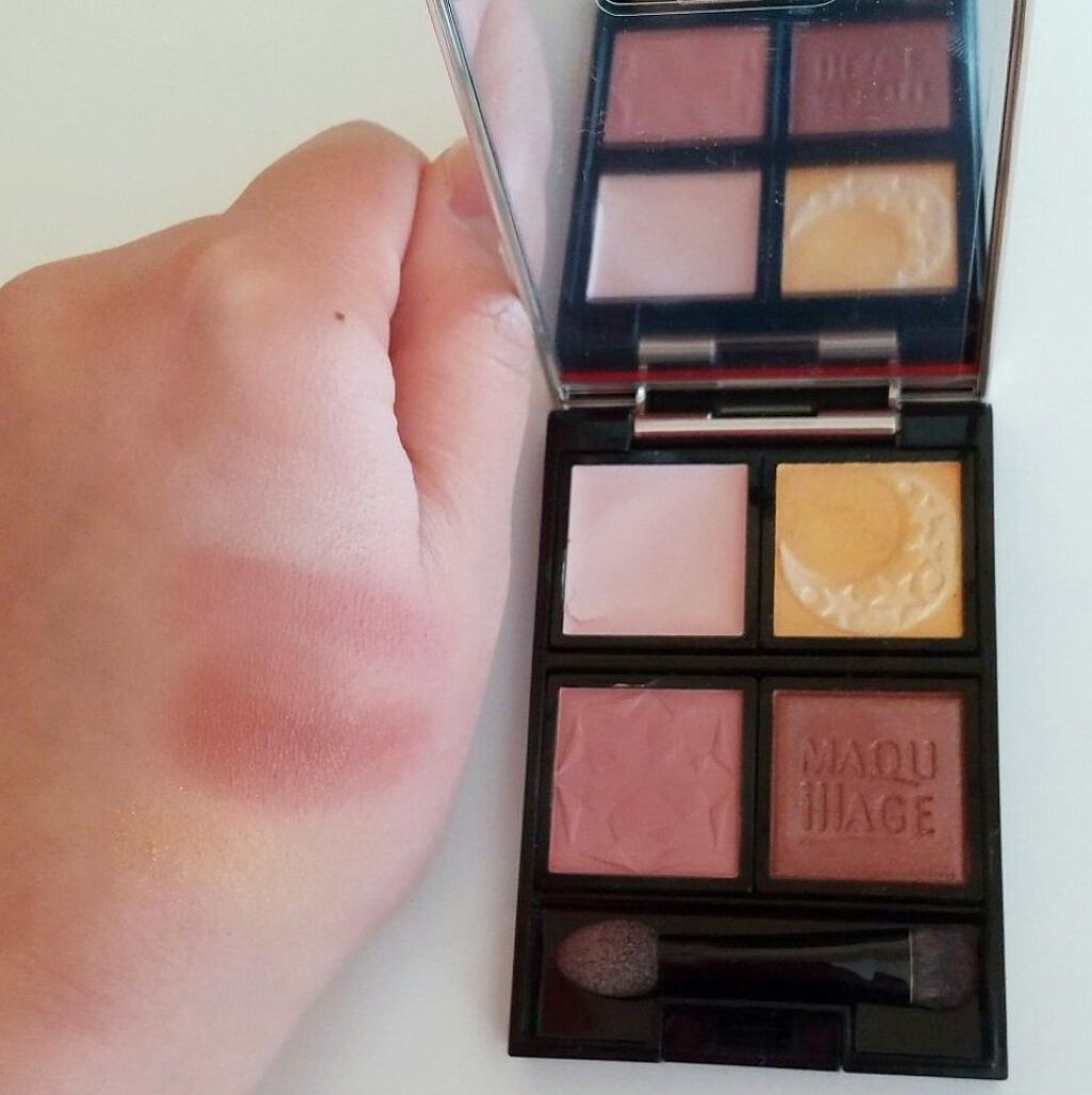 ドラマティックアイカラー (パウダー)/(クリーム) YE252 ムーンライトシュガー (パール)(限定)/マキアージュ/アイシャドウパレットを使ったクチコミ（3枚目）