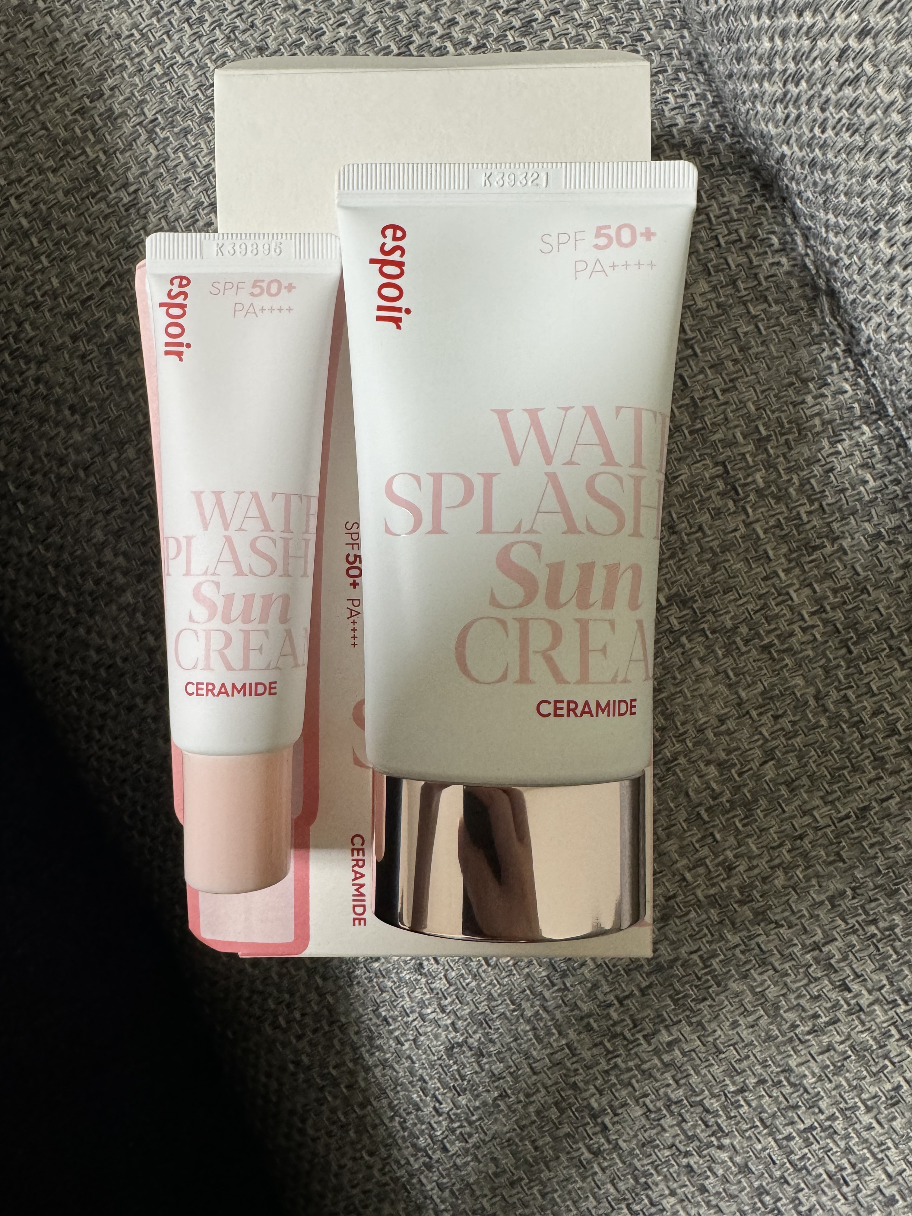 ウォータースプラッシュサンクリーム セラミド ミニ付きセット（60ml+20ml）/espoir/日焼け止めクリームを使ったクチコミ（3枚目）