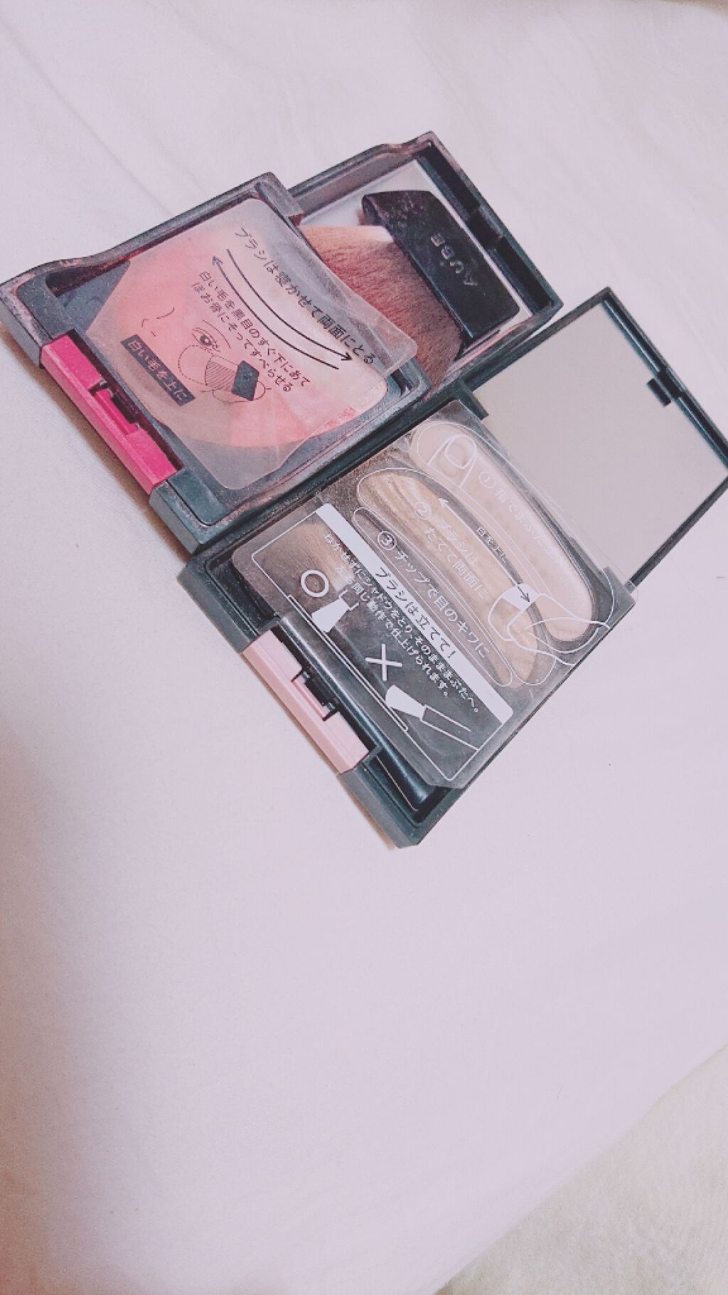 ブラシひと塗りチーク/AUBE/パウダーチークを使ったクチコミ（2枚目）