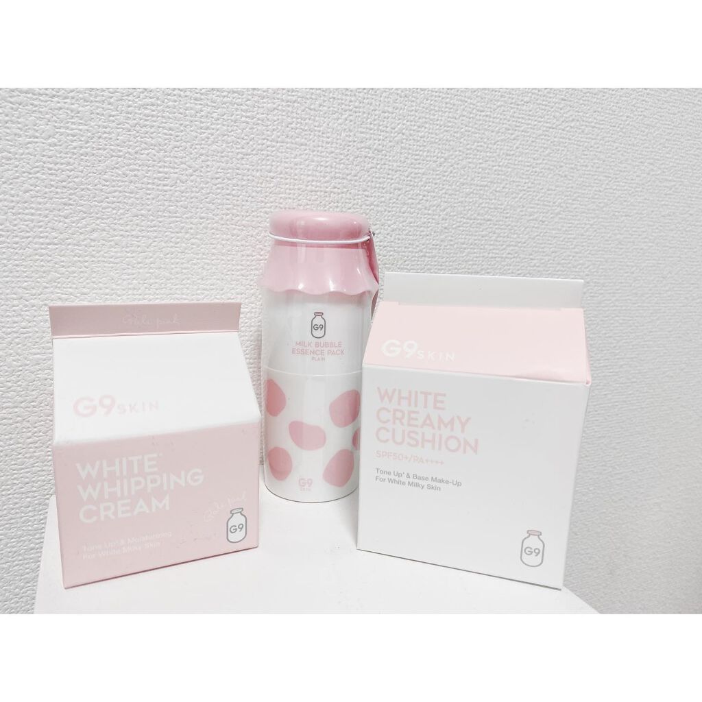 MILK BUBBLE ESSENCE PACK ＃PLAIN/G9SKIN/美容液を使ったクチコミ（2枚目）