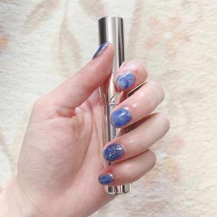 ゆうたん on LIPS 「セルフジェルネイルブルーマーブルネイル#はじめての投稿..」(1枚目)