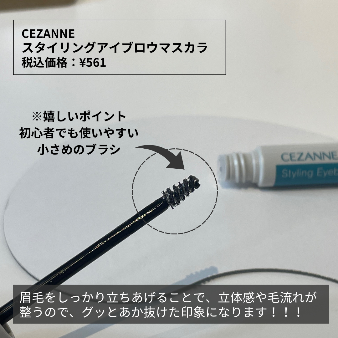 スタイリングアイブロウマスカラ/CEZANNE/眉マスカラを使ったクチコミ（3枚目）
