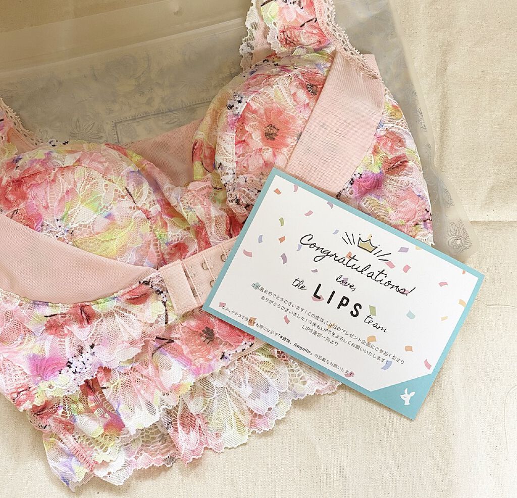 sのクチコミ「LIPS様からAngellir様の凛とRoom Braフローラルを頂きましたありがとうございま.....」（1枚目）