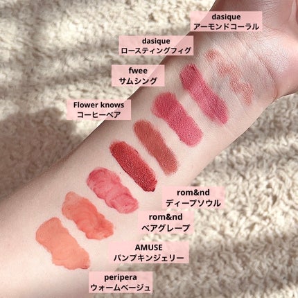 ジューシーラスティングティント/rom&nd/リップティントを使ったクチコミ(7枚目)