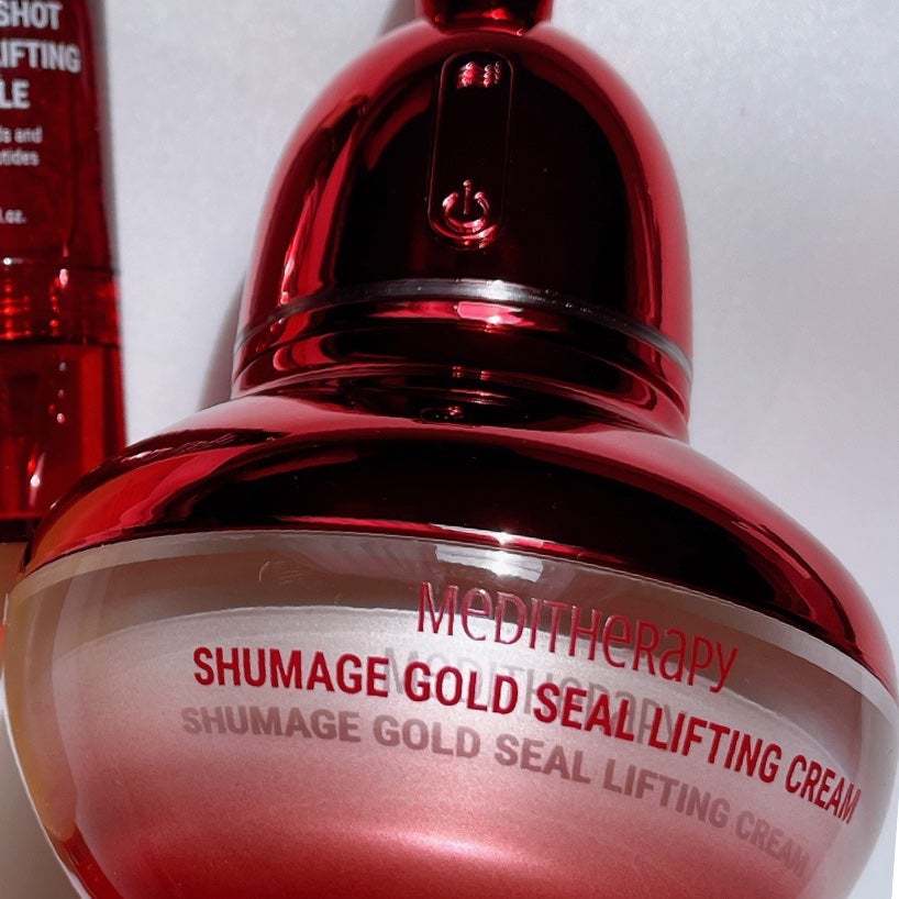 シューマジゴールド糸リフティングクリーム+EMS美顔器/MEDITHERAPY/フェイスクリームを使ったクチコミ(1枚目)