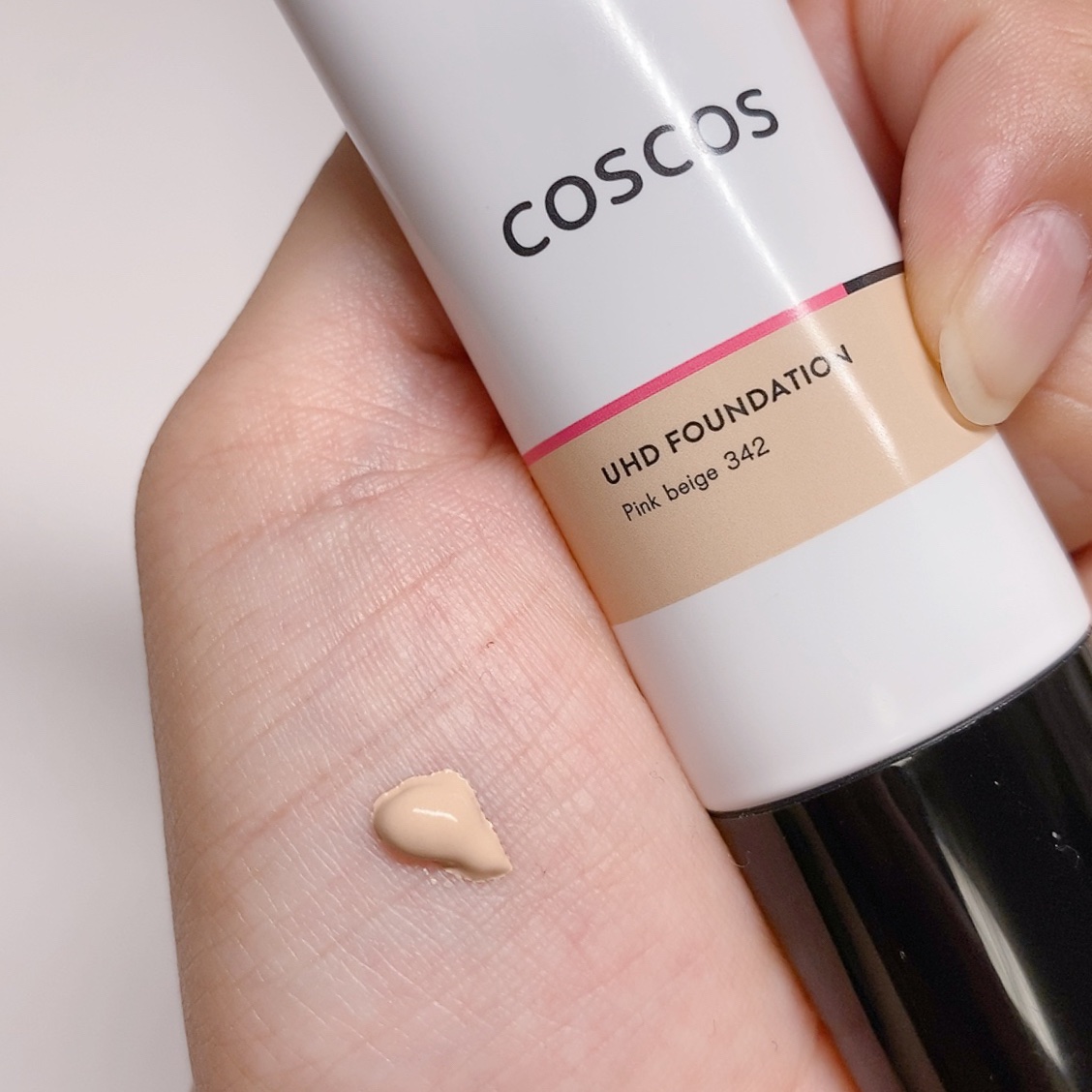 UHDファンデーション342（ピンクベージュ）/COSCOS/リキッドファンデーションを使ったクチコミ（2枚目）