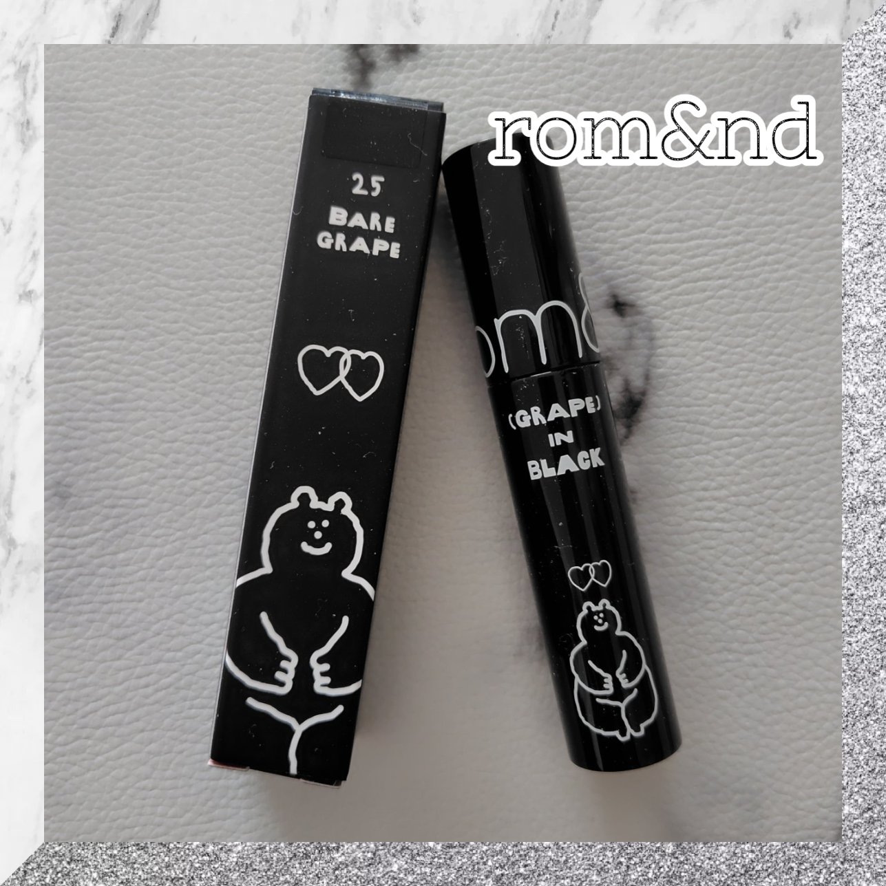 ジューシーラスティングティント 25 ベアグレープ（INAPSQUAREコラボ）/rom&nd/リップティントを使ったクチコミ（1枚目）