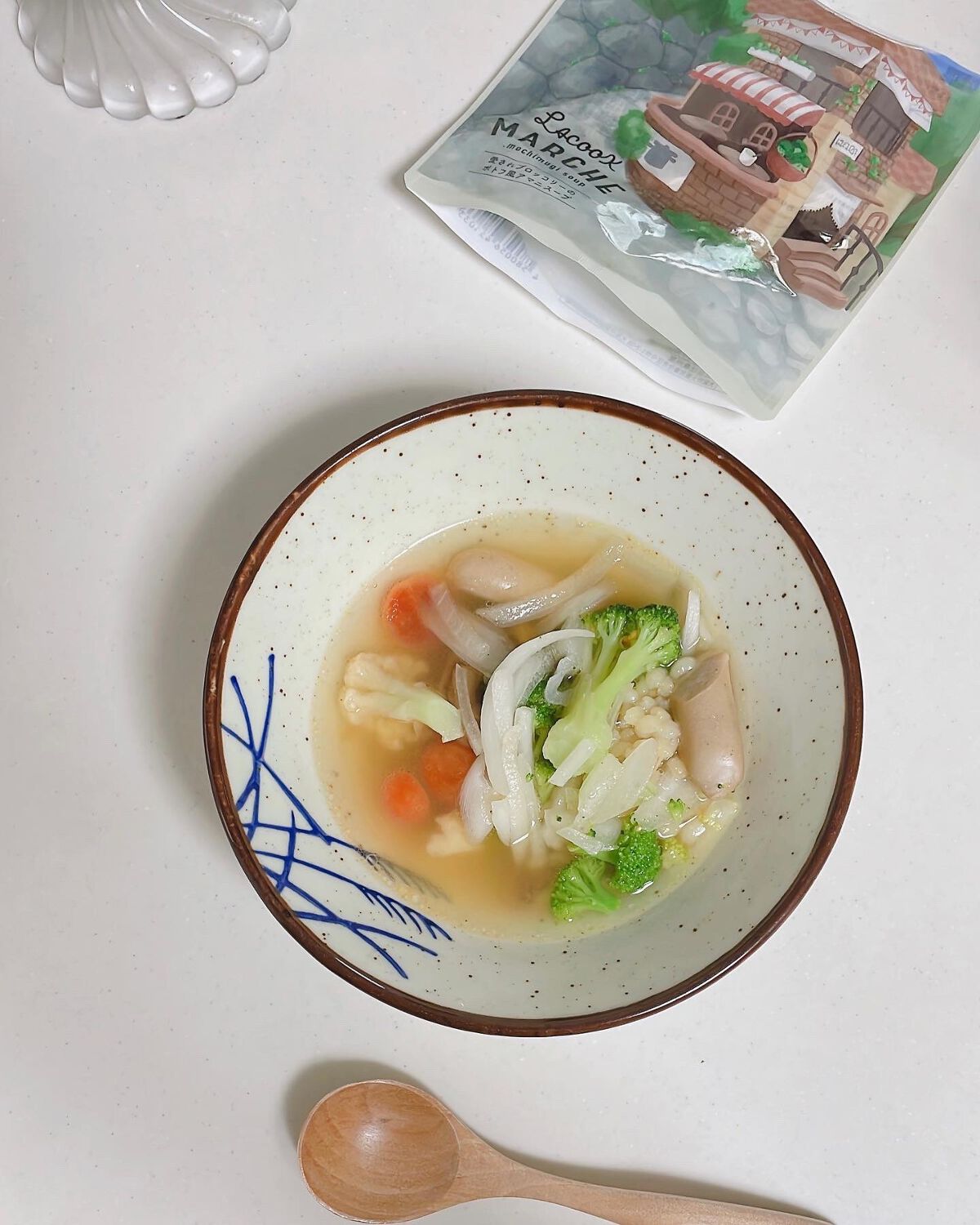 もち麦スープ/ラコックマルシェ/低糖質食品を使ったクチコミ（2枚目）