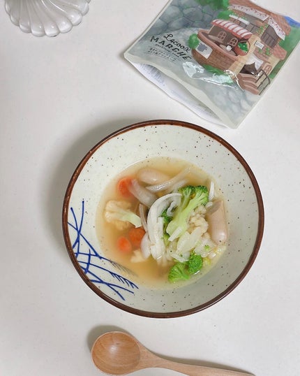 もち麦スープ/ラコックマルシェ/低糖質食品を使ったクチコミ(2枚目)