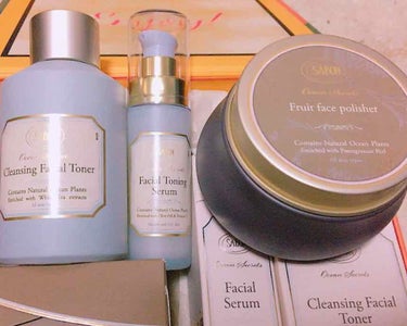 SABON オーシャンシークレット クレンジング フェイシャル トナーのクチコミ「サボンのフェイシャルケアキットを購入しました。お年玉で買ってもらいました(^^)

スクラブは.....」（1枚目）