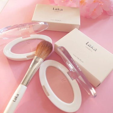 Laka ラブシルクブラッシュのクチコミ「・⁡
⁡⁡
⁡✔LAKA⁡
⁡Love silk Brush⁡
⁡⁡
⁡・705 Angel⁡.....」（3枚目）