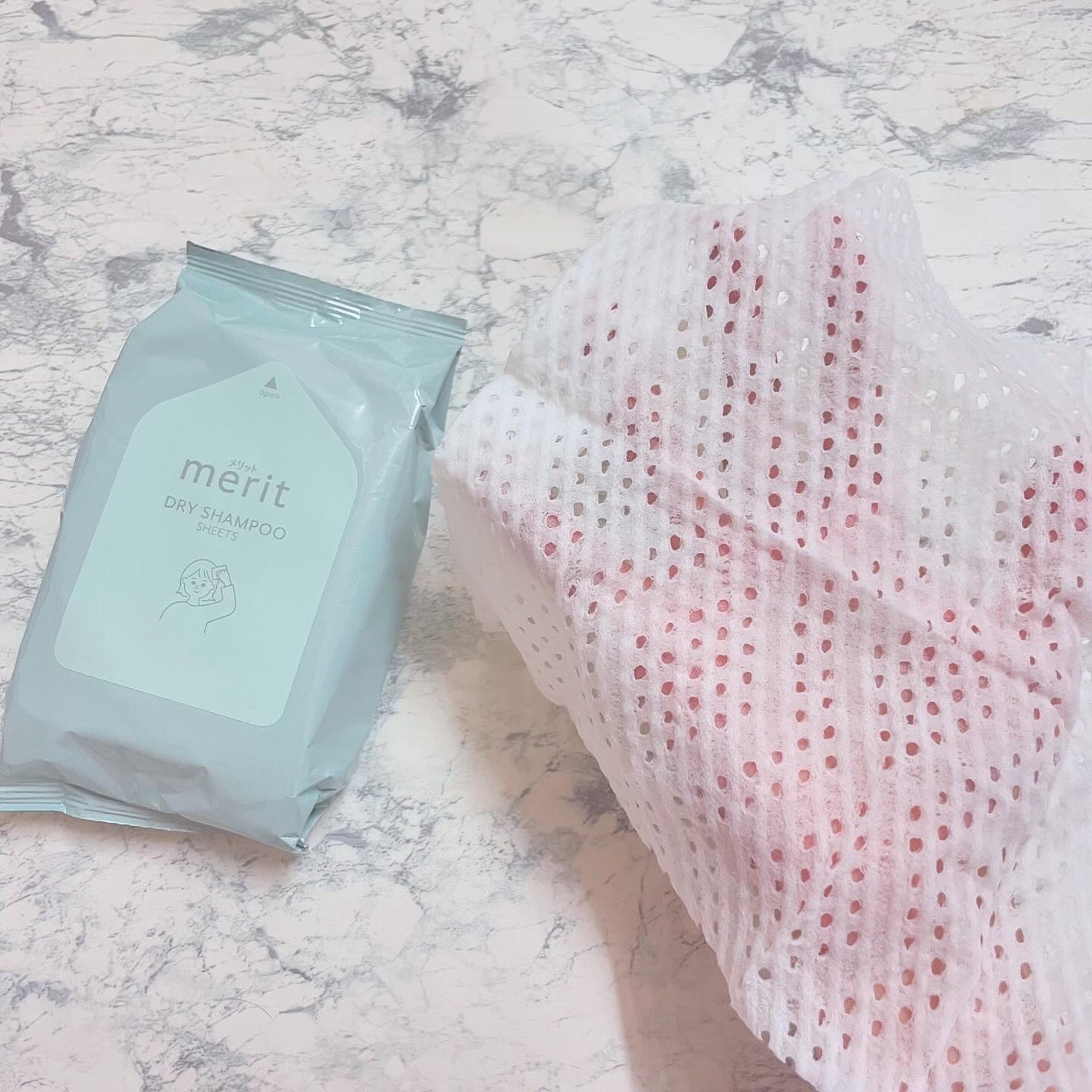 メリット ドライシャンプーシート すっきり爽快タイプ/メリット/ドライシャンプーを使ったクチコミ(4枚目)