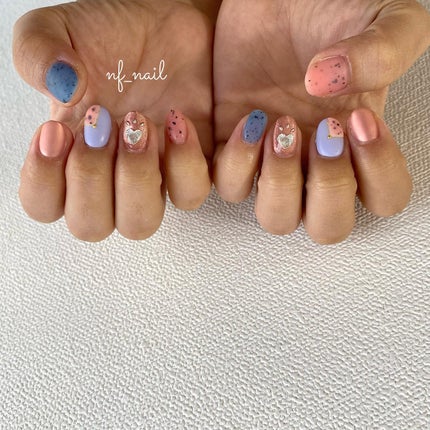 Natsumi◎nailist on LIPS 「colorful.ダルメシアンカラー💓.#ネイル#ネイルデサ..」(3枚目)