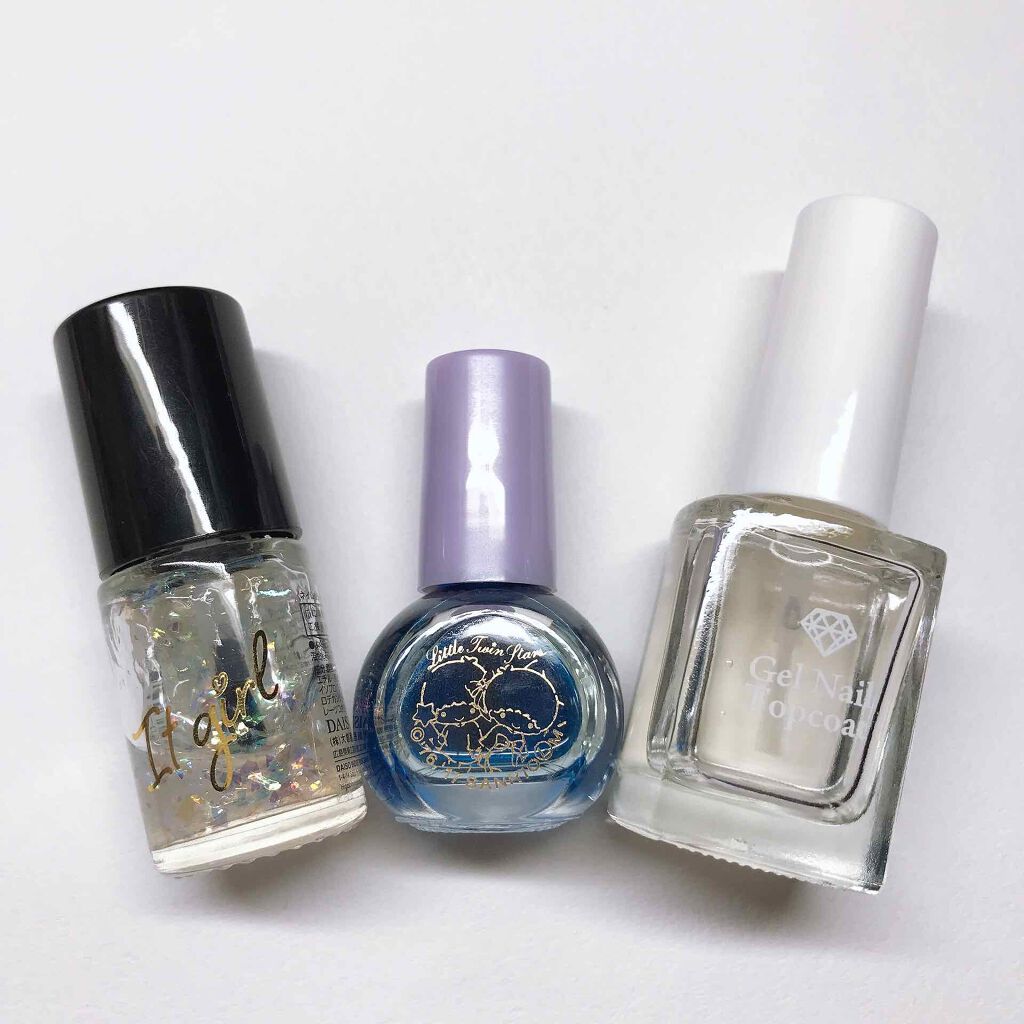 LJ ジェルネイル トップコート オーロラ/セリア/ジェルネイルを使ったクチコミ(4枚目)