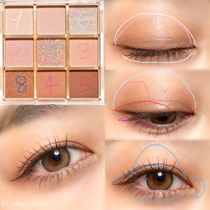 KEYBO FALL IN LOVE SHADOW PALETTE/keybo/アイシャドウパレットを使ったクチコミ(4枚目)