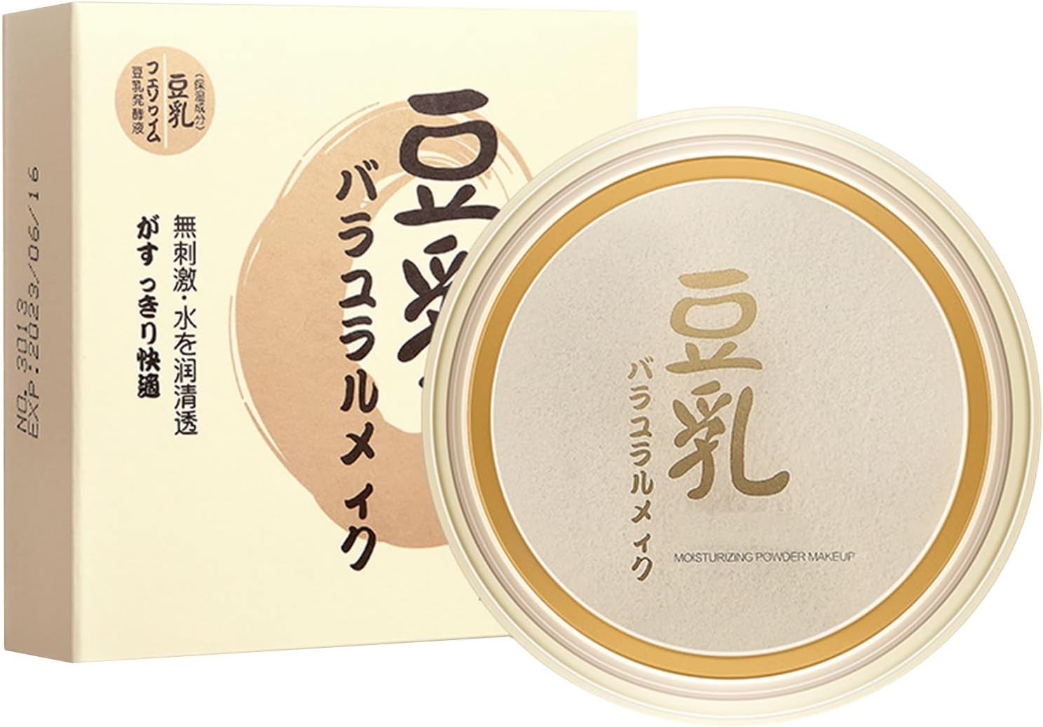 Qoo10 豆乳バラユラルメイク　moisturizing powder makeup
