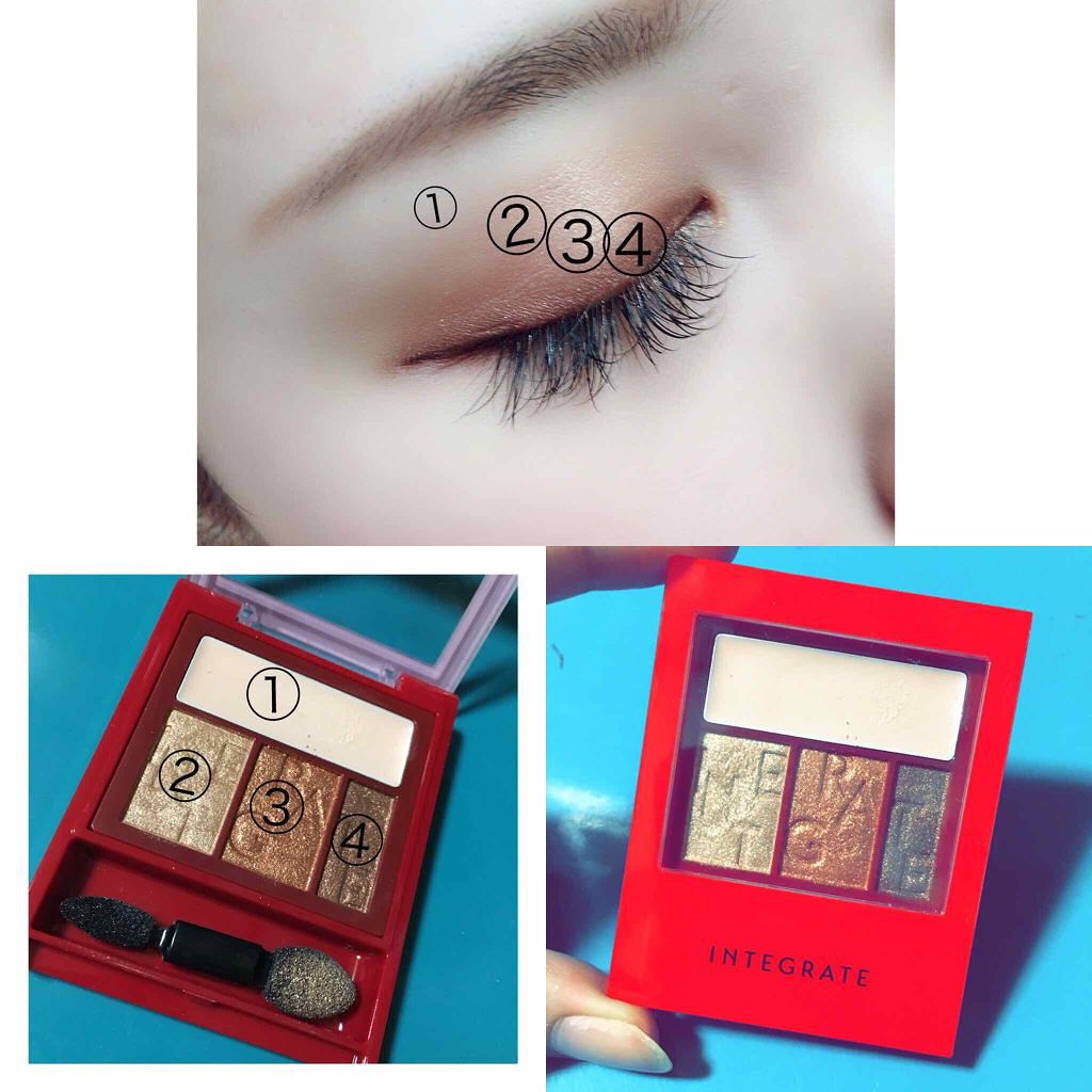 アクセントカラーアイズ CC/インテグレート/アイシャドウパレットを使ったクチコミ（2枚目）