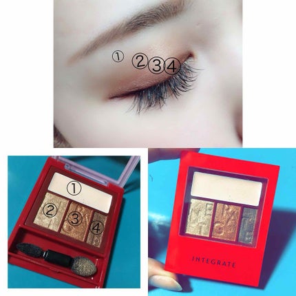 アクセントカラーアイズ CC/インテグレート/アイシャドウパレットを使ったクチコミ(2枚目)