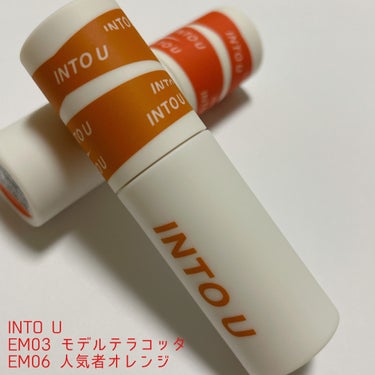 スーパーマットリップ＆チークマッド EM03 モデルテラコッタ/INTO U/口紅を使ったクチコミ（1枚目）