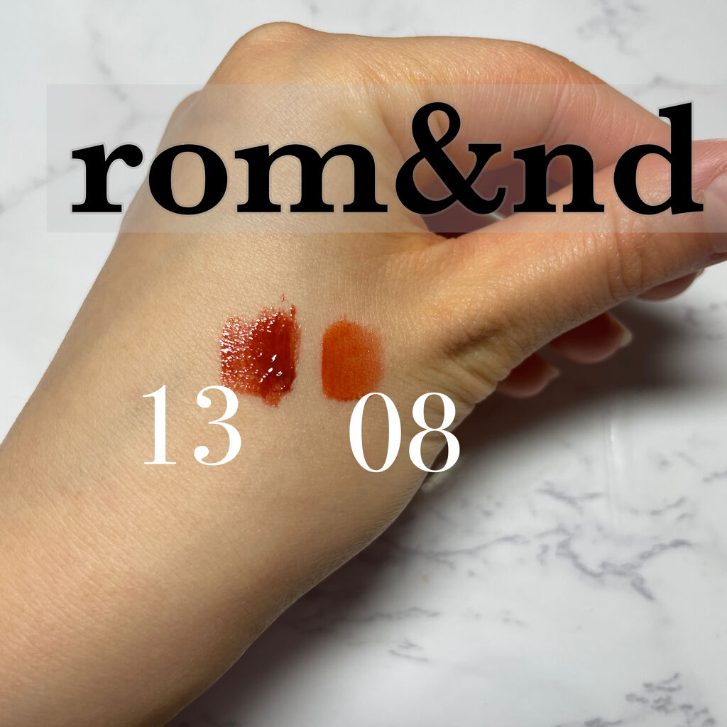 ジューシーラスティングティント/rom&nd/リップティントを使ったクチコミ（2枚目）