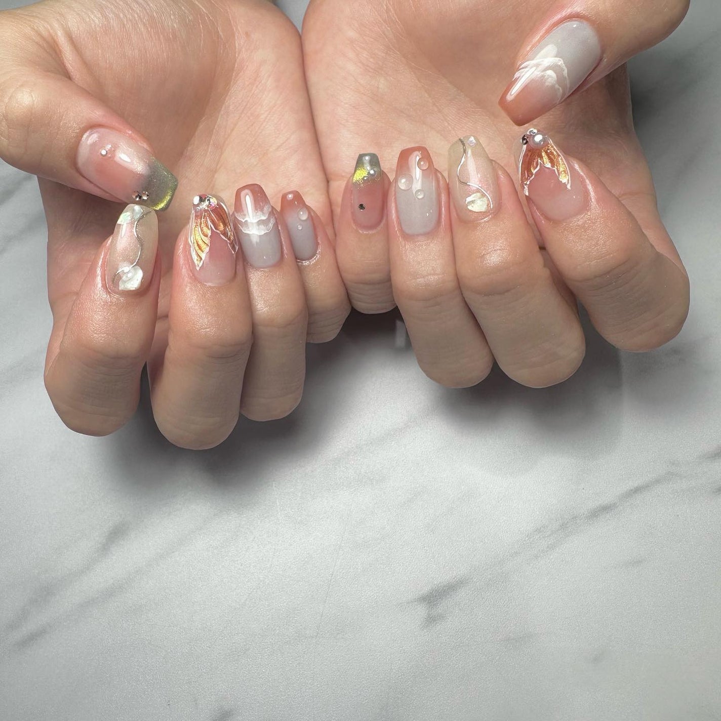 kanna on LIPS 「・・・𝕄𝕖𝕣𝕞𝕒𝕚𝕕𝕟𝕒𝕚𝕝🧜🏻♀️🪸🫧コーラルピンクとちゅ..」(2枚目)