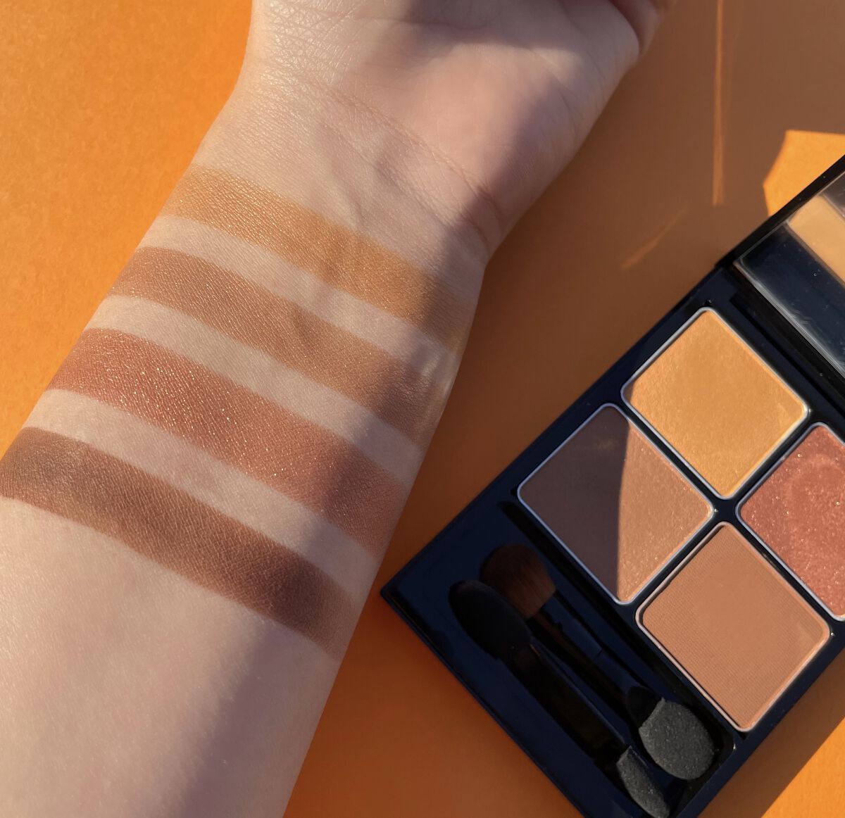 パレットアイシャドウ サンドブラウン/＆be/アイシャドウパレットを使ったクチコミ（1枚目）