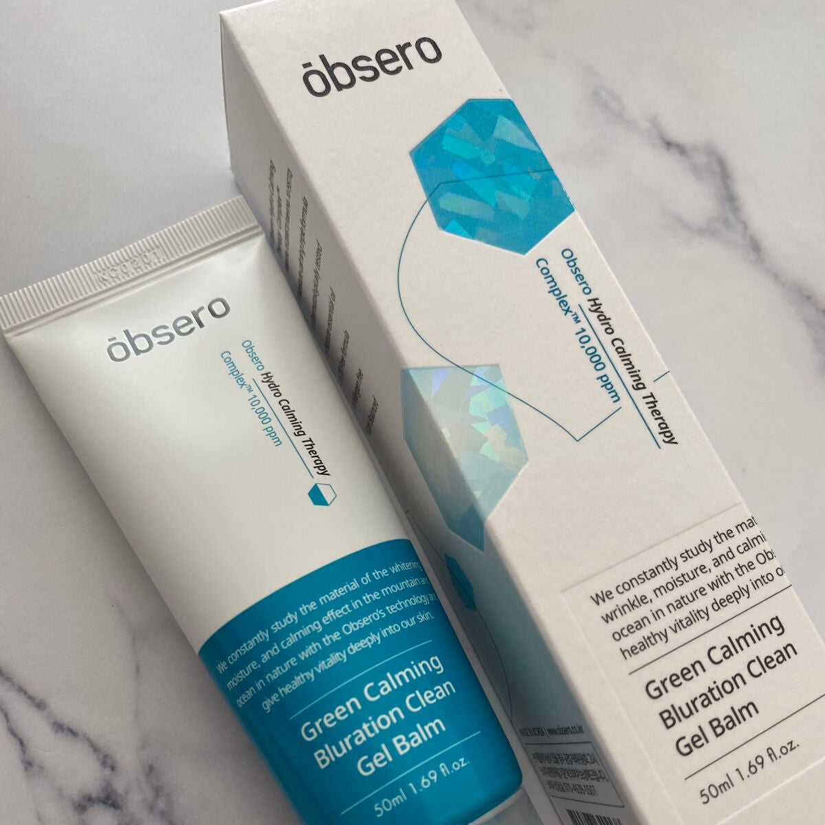 グリーンカーミングブルーレーションクリーンゲルバーム/obsero/フェイスクリームを使ったクチコミ(2枚目)