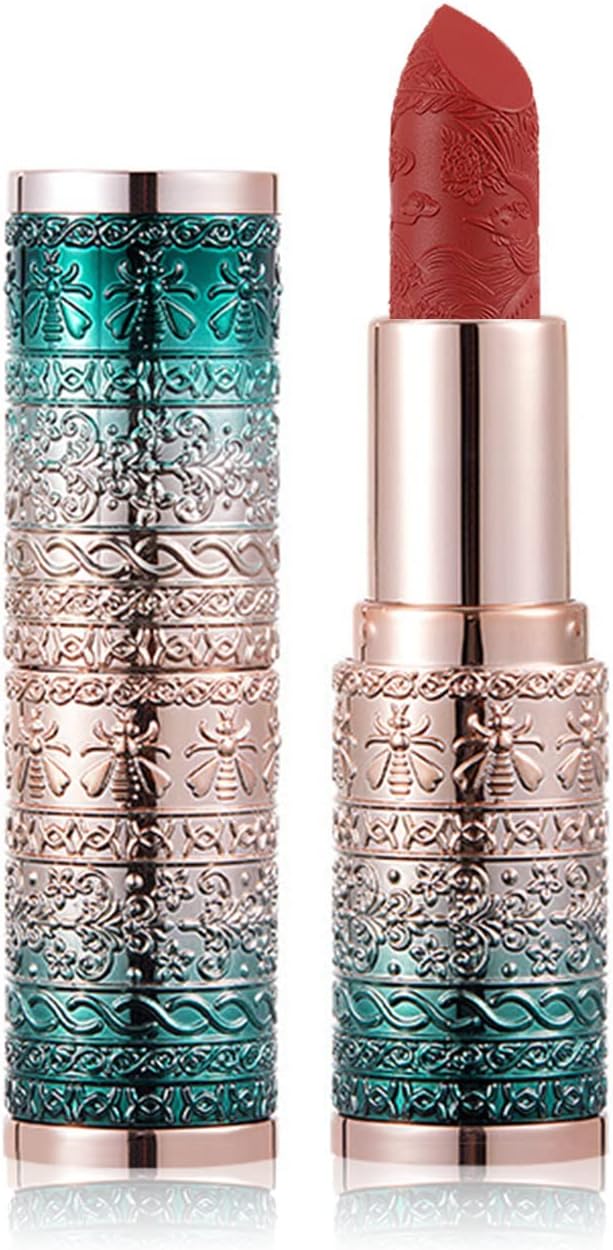 HANRU カラフルなフラワーレリーフリップスティック レッド, 405 Rotten Tomatoes