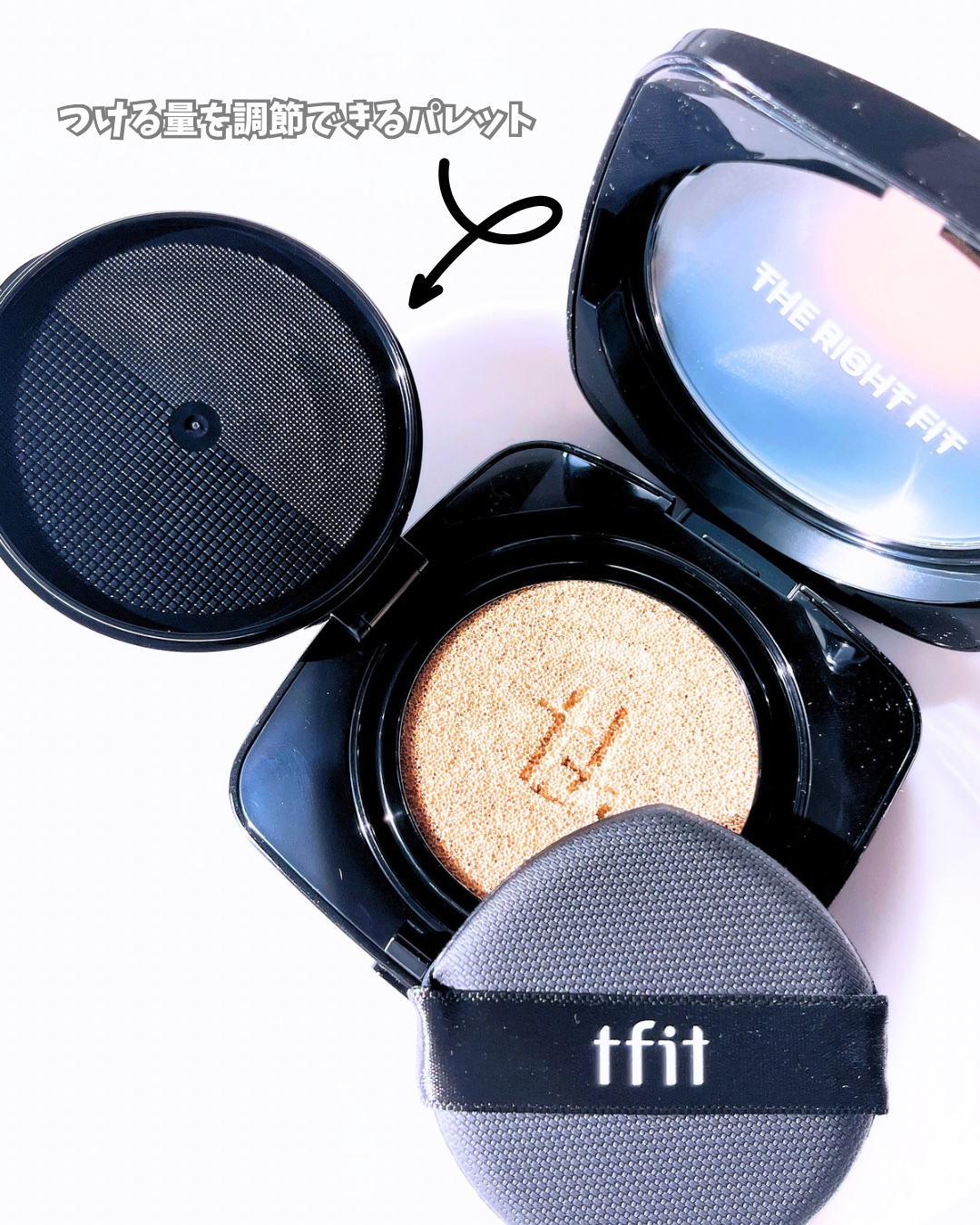 レイヤリングフィット グロークッションEX W01 バニラ(Vanilla)/TFIT/クッションファンデーションを使ったクチコミ（3枚目）