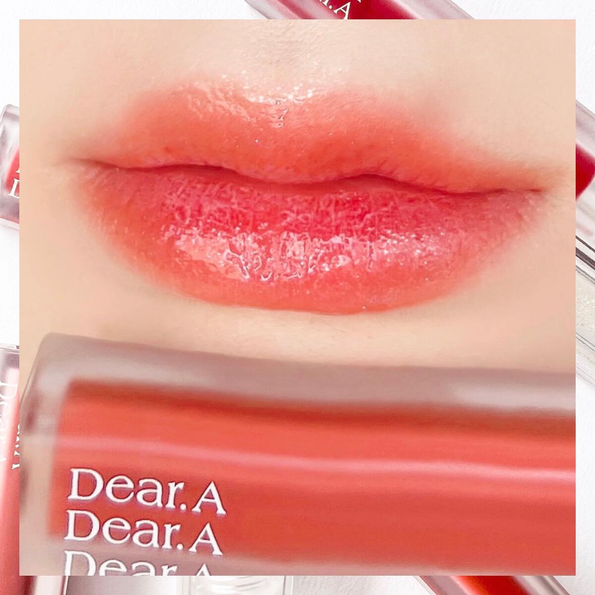 シアーベルベットティント 03 ディープクリムソン/Dear.A/リップティントを使ったクチコミ（1枚目）