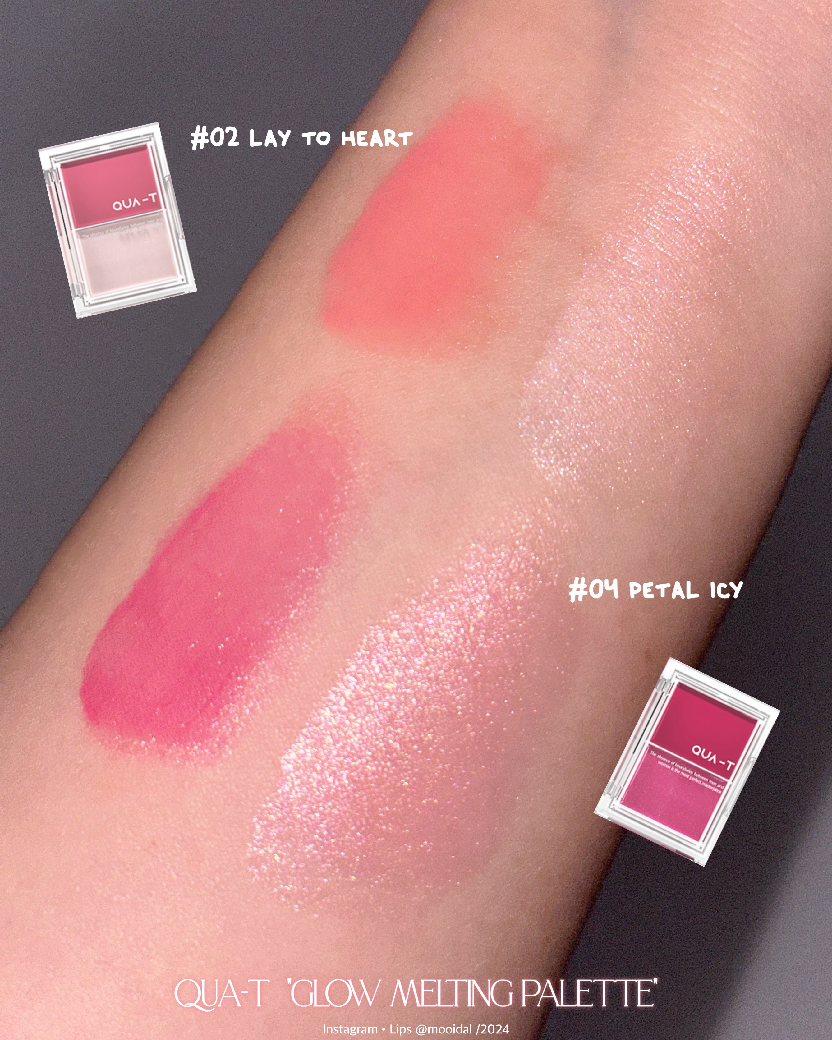 グロウメルティングパレット/QUA-T/ジェル・クリームチークを使ったクチコミ（1枚目）