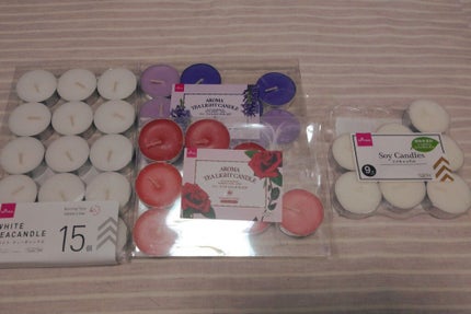 キャンドル用ガラス容器/DAISO/アロマキャンドルを使ったクチコミ(2枚目)