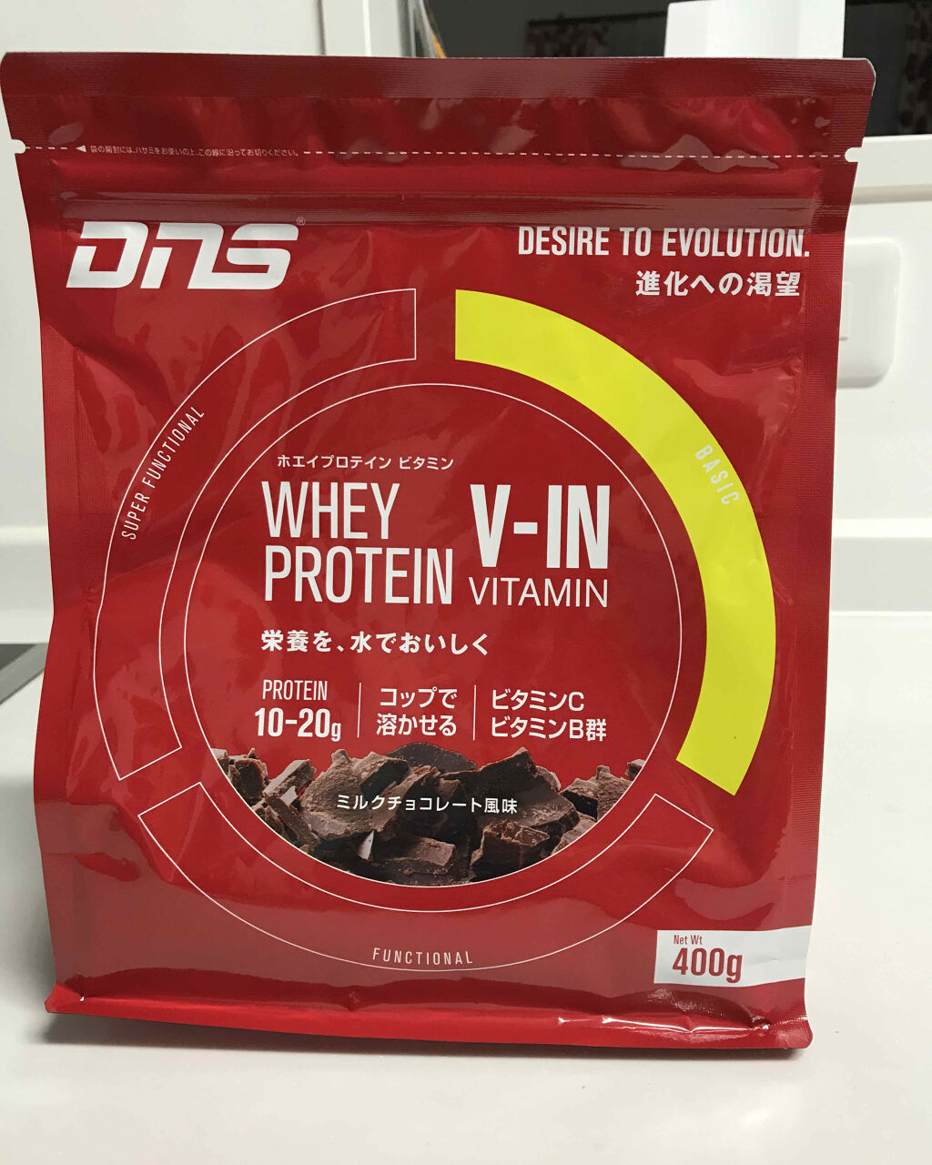 ホエイプロテインビタミン ミルクチョコレート風味/DNS/ホエイプロテインを使ったクチコミ（1枚目）