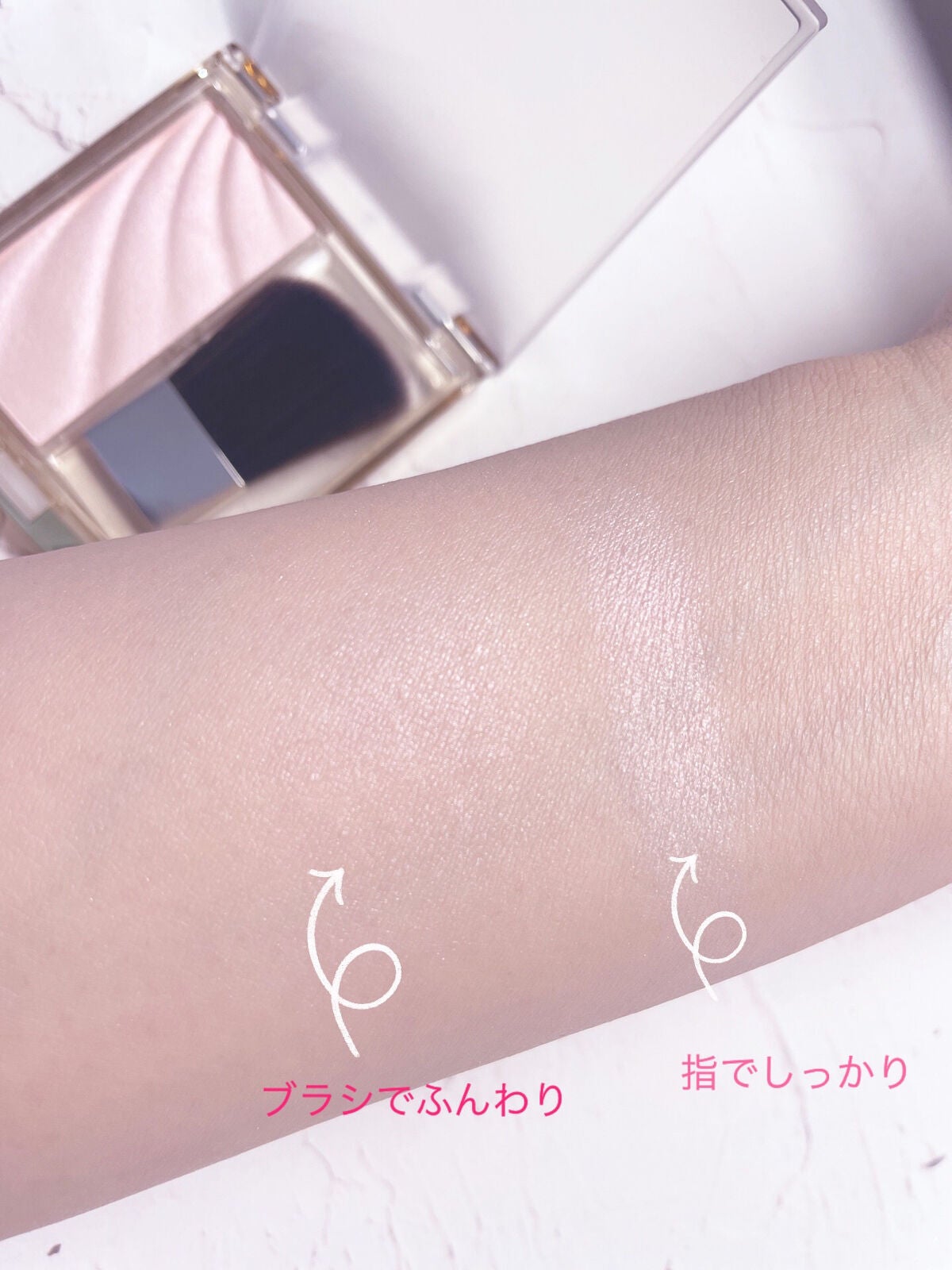 ドレープド シマーグロウ/excel/パウダーハイライトを使ったクチコミ(6枚目)